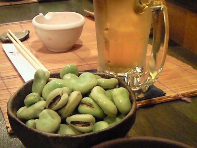 そら豆塩茹で